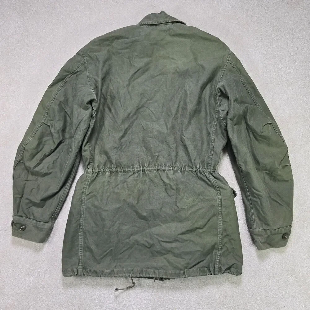 VTG 1957 US Army M51 Field Jacket Small Long 6th Army Patched M-1951 OG-107 Coat